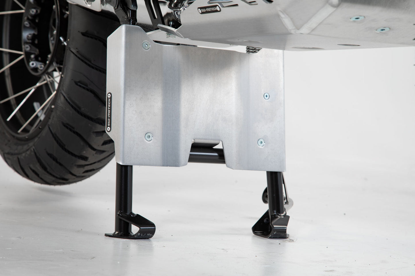 SW-Motech Motorschutz-Verlängerung am Hauptständer | Silbern. BMW R1200GS (12-18), R1250GS (18-).