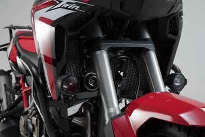SW-Motech EVO Fernscheinwerfer-Kit | Schwarz. Honda VFR1200X Crosstourer (11-).