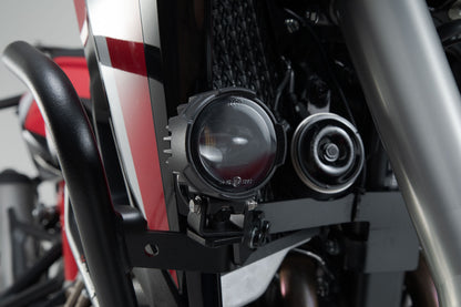 SW-Motech EVO Nebelscheinwerfer-Kit | Schwarz. Honda CRF1000L/CRF1100L mit Sturzbügel.