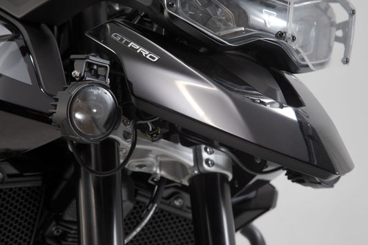 SW-Motech EVO Nebelscheinwerfer-Kit | Schwarz. Triumph Tiger 900/GT/Rally/Pro (19-23).