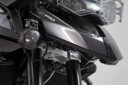 SW-Motech EVO Fernscheinwerfer-Kit | Schwarz. Triumph Tiger 900/GT/Rally/Pro (19-23).
