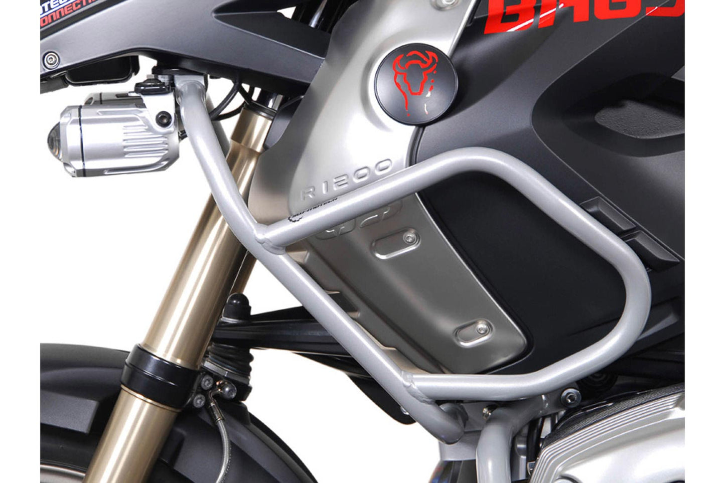 SW-Motech Oberer Sturzbügel | Silbern. BMW R1200GS (08-12). Nur i. V. m. SW-SBL.