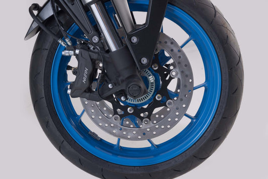 SW-Motech Sturzpad-Kit für Vorderachse | Schwarz. Suzuki GSX-8S/8R (22-),V-Strom 800 (22-).