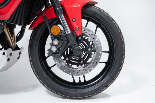 SW-Motech Sturzpad-Kit für Vorderachse | Schwarz. Yamaha Tracer 9 / GT (20-).