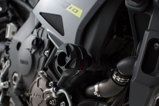SW-Motech Sturzpad-Kit für Hinterachse | Schwarz. Yamaha MT-09 (20-).