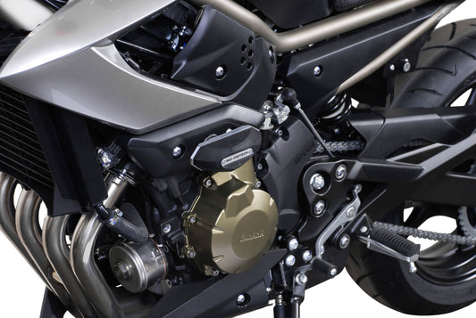 SW-Motech Sturzpad-Kit | Schwarz. Yamaha XJ6 (08-12) / XJ6 Diversion (08-).