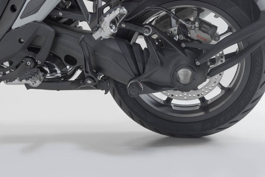 SW-Motech Sturzpad-Kit für Hinterachse | Schwarz. BMW-Modelle m. Einarmschwinge hinten.
