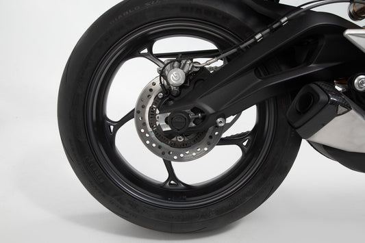 SW-Motech Sturzpad-Kit für Hinterachse | Schwarz. BMW G310R/ G310GS, Honda X-ADV.