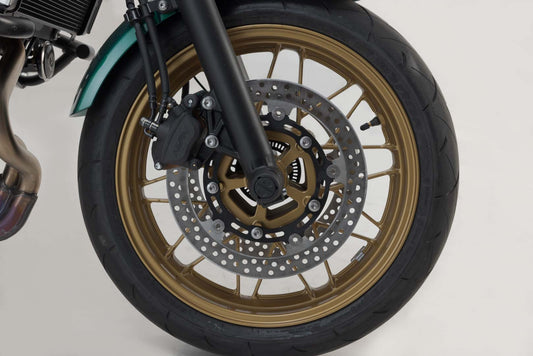 SW-Motech Sturzpad-Kit für Vorderachse | Schwarz. Kawasaki Z650, Ninja 650, Ninja 7 Hybrid.