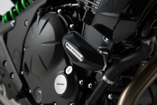 SW-Motech Sturzpad-Kit | Schwarz. Kawasaki ER-6n (11-17).