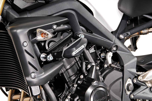 SW-Motech Sturzpad-Kit | Schwarz. Triumph Street Triple 675 (07-12).