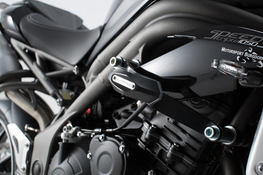 SW-Motech Sturzpad-Kit | Schwarz. Triumph Speed Triple 1050 (10-).