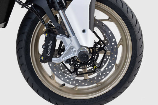SW-Motech Sturzpad-Kit für Vorderachse | Schwarz. Moto Guzzi V100 Mandello/S, V85/TT/Strad.