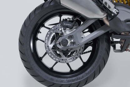 SW-Motech Sturzpad-Kit für Hinterachse | Schwarz. Ducati Multistrada V2 / V2 S (24-).