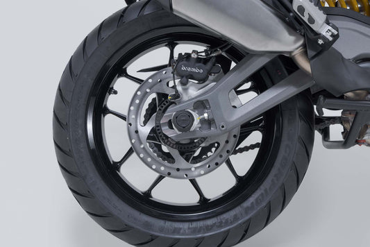 SW-Motech Sturzpad-Kit für Hinterachse | Schwarz. Ducati Multistrada V2 / V2 S (24-).