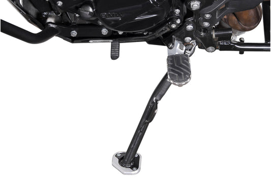 SW-Motech Seitenständerfuß-Verbreiterung | Schwarz/Silbern. BMW F 800 GS/Adv, Husqv TR650.