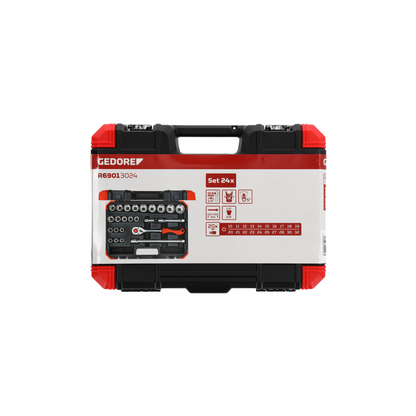 GEDORE red R69013024 Steckschlüssel-Satz 1/2" 10-32mm 24-teilig