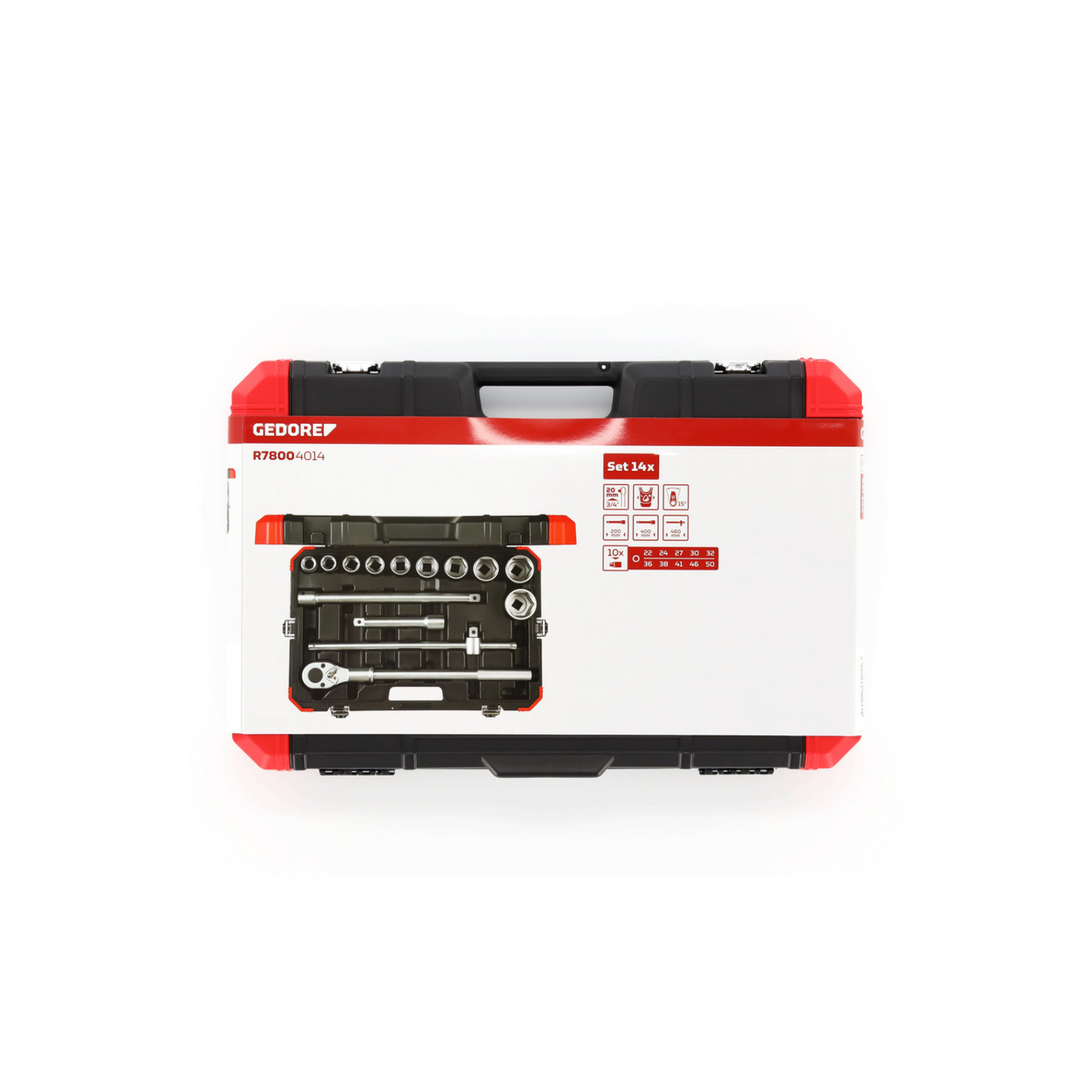 GEDORE red R78004014 Steckschlüssel-Satz 3/4" 22-50mm 14-teilig