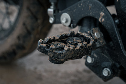 Gilles | Tech-X Enduro Austauschfußrasten | Fahrer | PAAR | Schwarz | passend für Honda XL750 Transalp (RD16) (2022-2025)