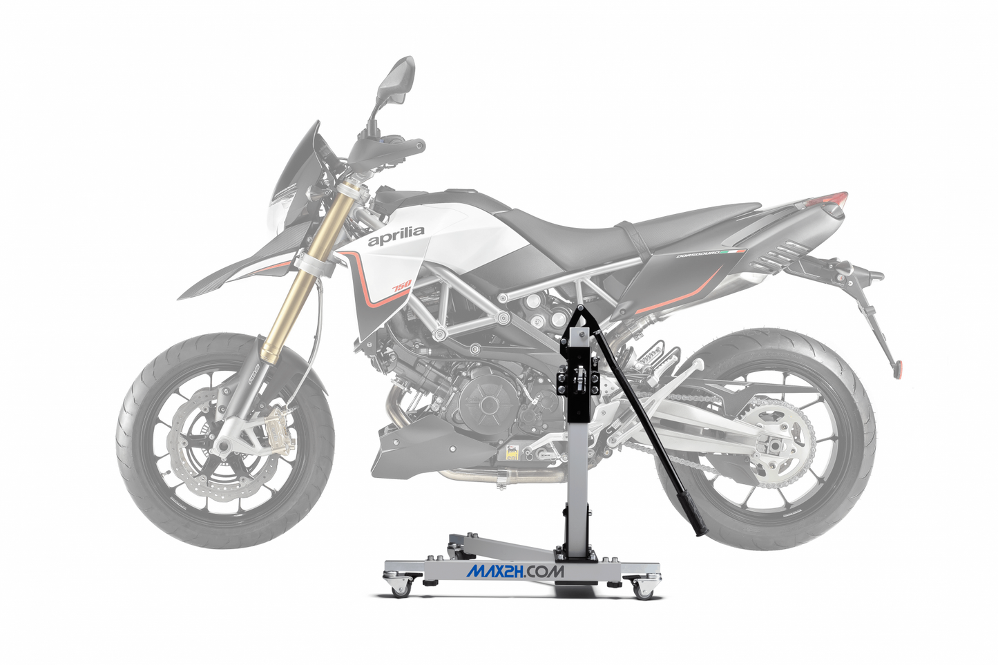 MAX2H Zentralständer EVOLIFT passend für Aprilia SMV 750 Dorsoduro (2008-2016) | Komplettset