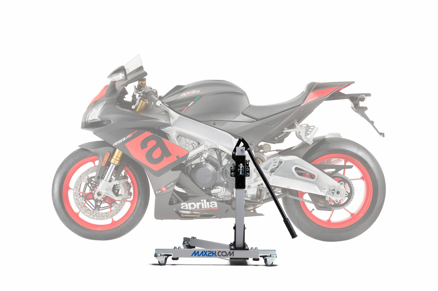 MAX2H central stand EVOLIFT suitable for Aprilia RSV4 RF &amp; RSV4 RR (2015-) | The ORIGINAL | Complete set