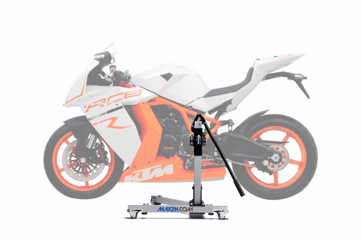 MAX2H Zentralständer EVOLIFT passend für KTM 1190 RC8/R (2008-2015) | Komplettset