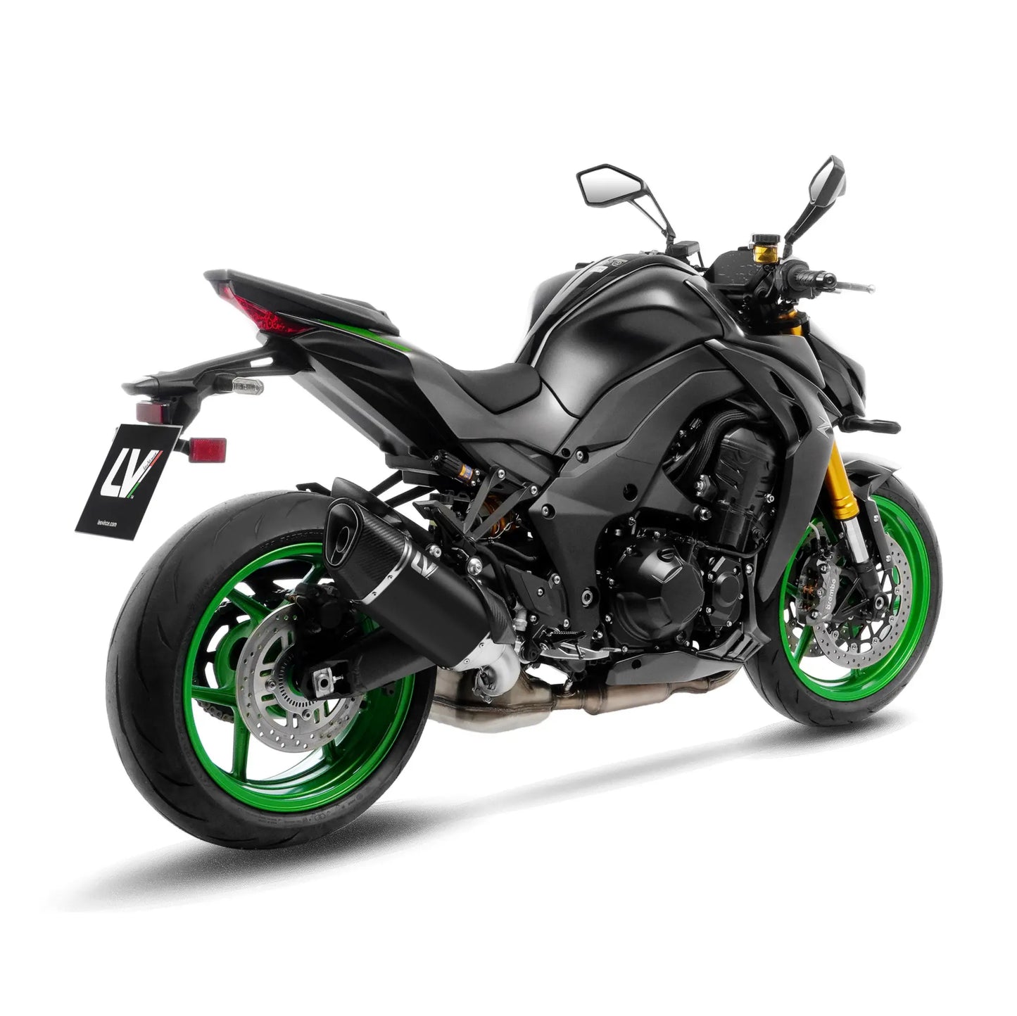 LeoVince LV-14 R | Slip-On Endschalldämpfer | E-Nummer | Black Edition | passend für Kawasaki Ninja 1100 SX - Modelle (2025-2026)