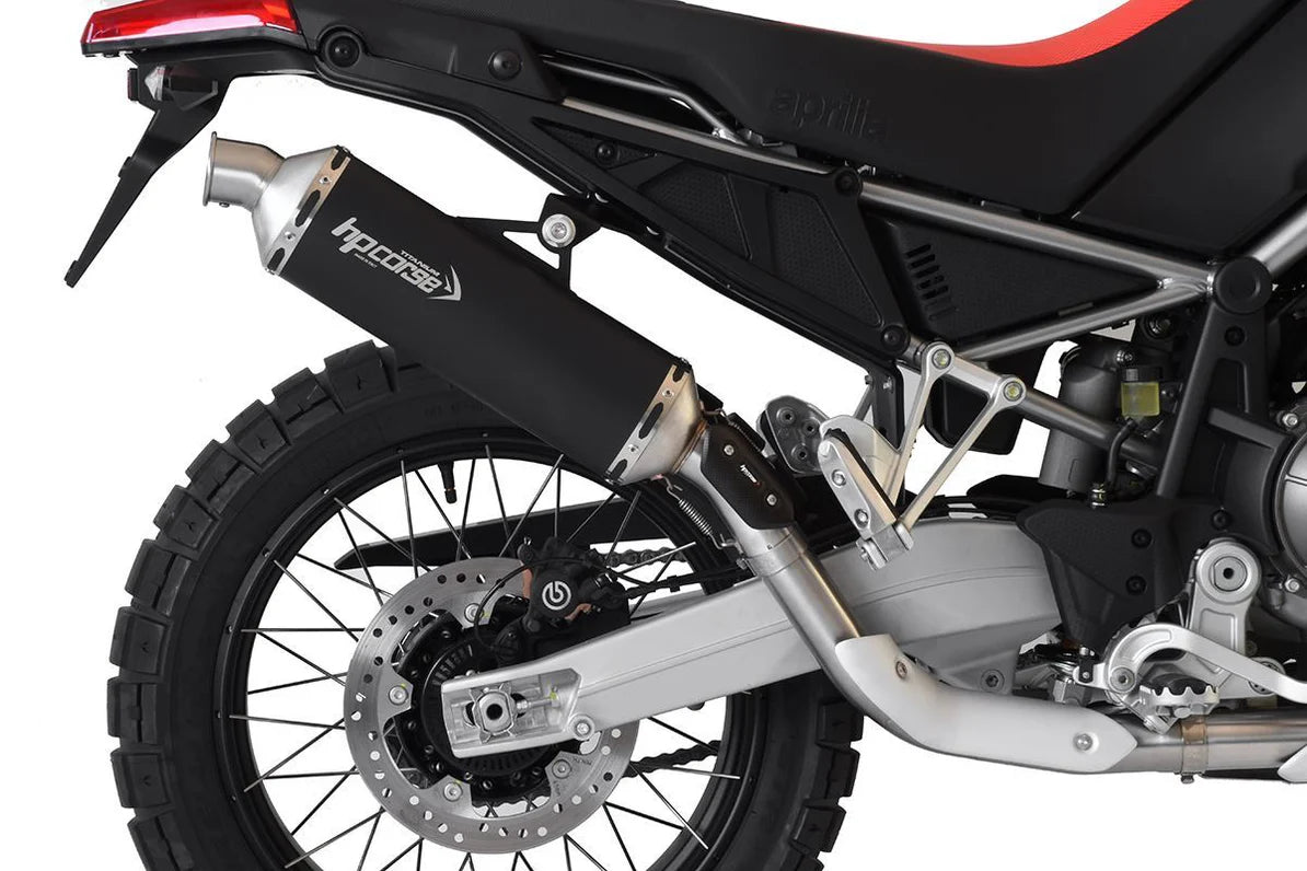 HPCorse SP-1 Endschalldämpfer | mit E-Nummer | Titan-Schwarz | passend für Aprilia Tuareg 660 - Modelle (2022-2024)