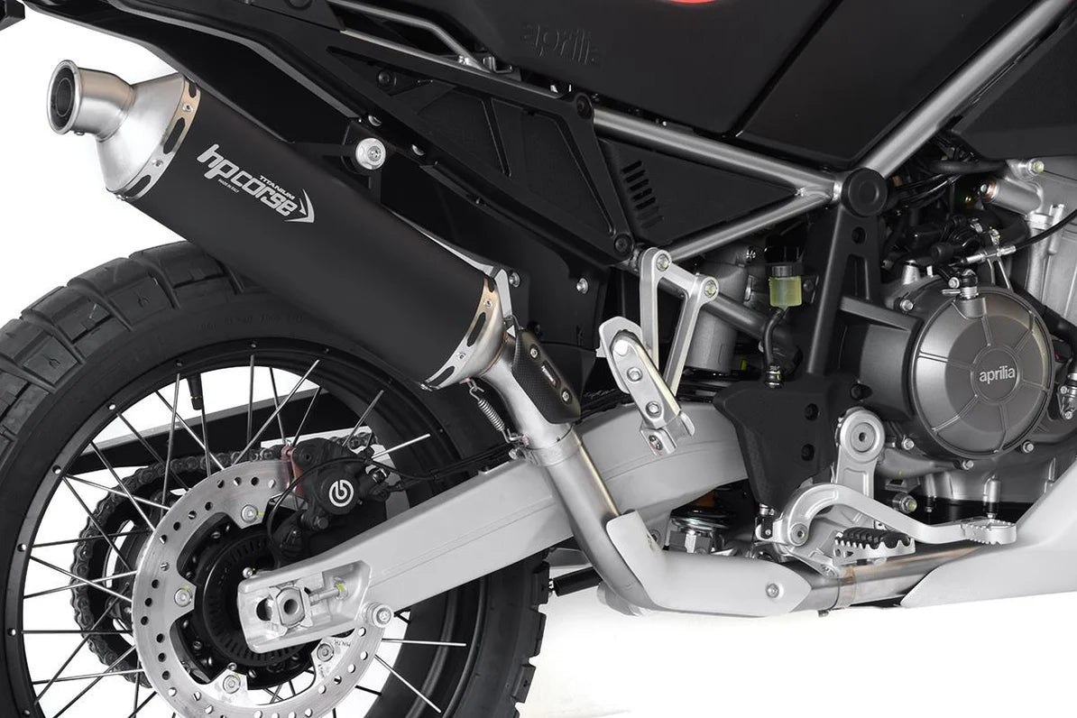 HPCorse SP-1 Endschalldämpfer | mit E-Nummer | Titan-Schwarz | passend für Aprilia Tuareg 660 - Modelle (2022-2024)