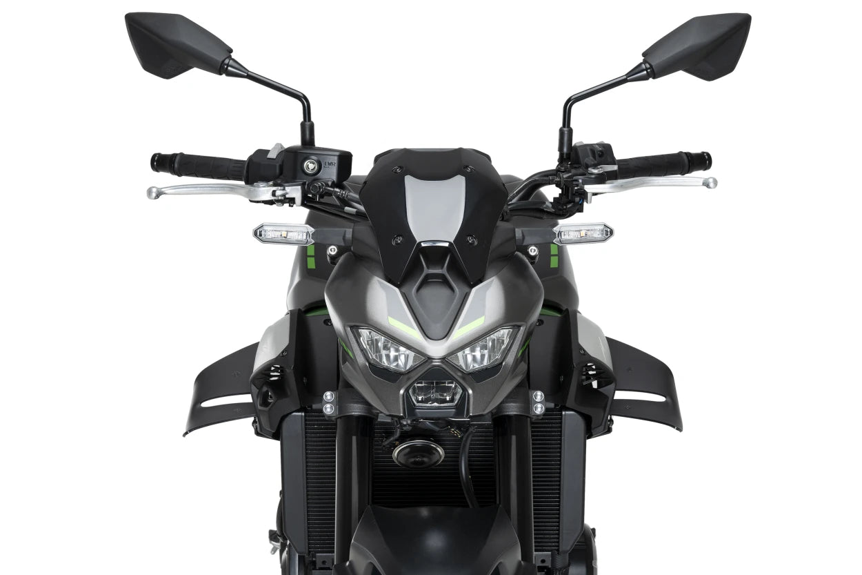 PUIG D12 Spoiler | ABE | schwarz | passend für Kawasaki Z900 / SE - Modelle (2025-2026)