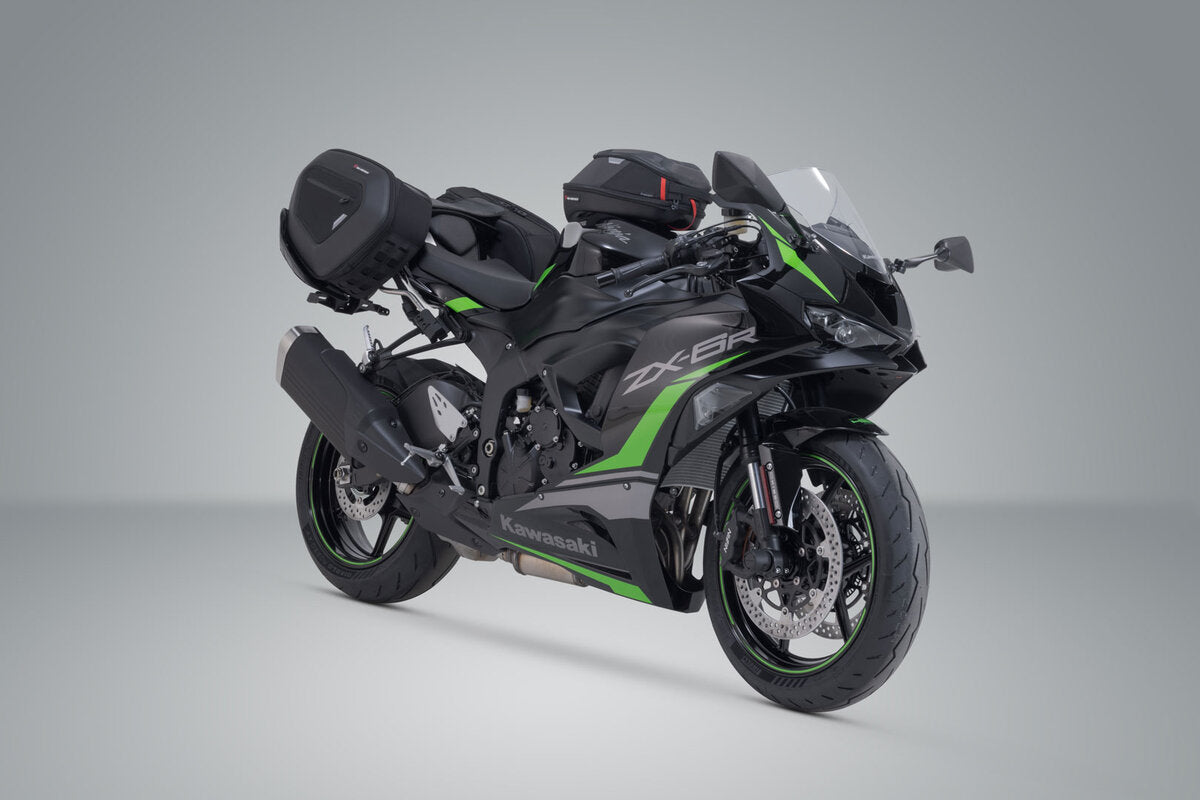 SW-Motech PRO BLAZE H Satteltaschen-Set | Schwarz. Kawasaki ZX-6R (23-), ZX-4RR (23-).