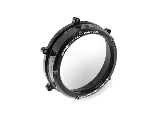 DBK Special Parts | CC119902 - Ducati | BLACK-BLACK | KLARER KUPPLUNGSDECKEL PANIGALE / STREETFIGHTER | passend für Ducati - Modelle
