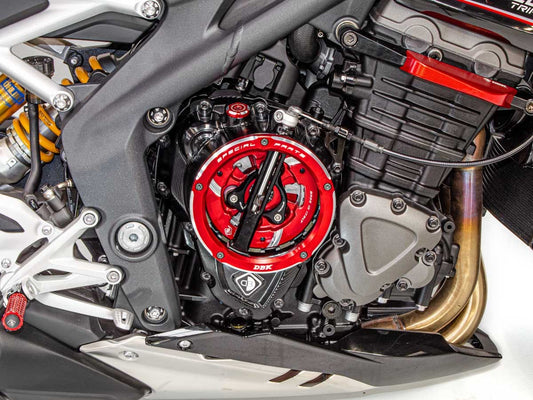 DBK Special Parts | CCDV11 - Triumph | BLACK-BLACK | KLARER KUPPLUNGSDECKEL ÖLBAD 3D-EVO | passend für Triumph Speed Triple 1200 RR/RS - Modelle (2021-2024)