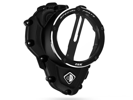 DBK Special Parts | CCDV11 - Triumph | BLACK-BLACK | KLARER KUPPLUNGSDECKEL ÖLBAD 3D-EVO | passend für Triumph Speed Triple 1200 RR/RS - Modelle (2021-2024)
