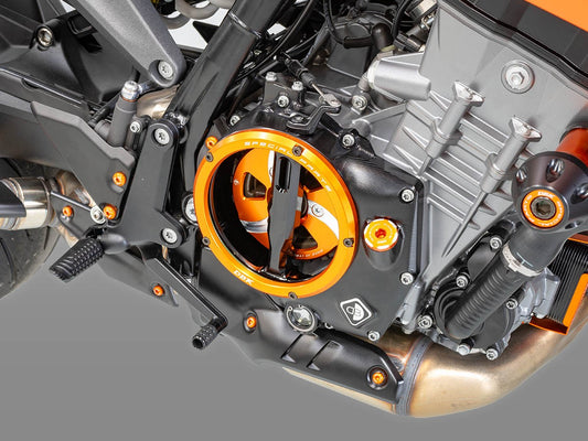 DBK Special Parts | CCDV14 - KTM | BLACK-BLACK | KLARER KUPPLUNGSDECKEL 3D-EVO | passend für KTM 990 Duke - Modelle (2024)