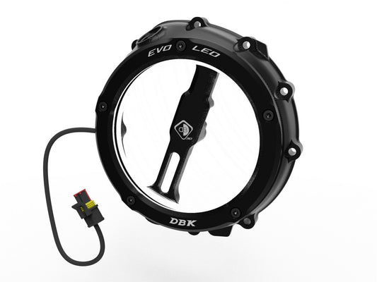 DBK Special Parts | CCDVL12 - BMW | BLACK-BLACK | KLARER KUPPLUNGSDECKEL EVO LED | passend für BMW S 1000 R / RR / XR & M 1000 R / RR / XR - Modelle