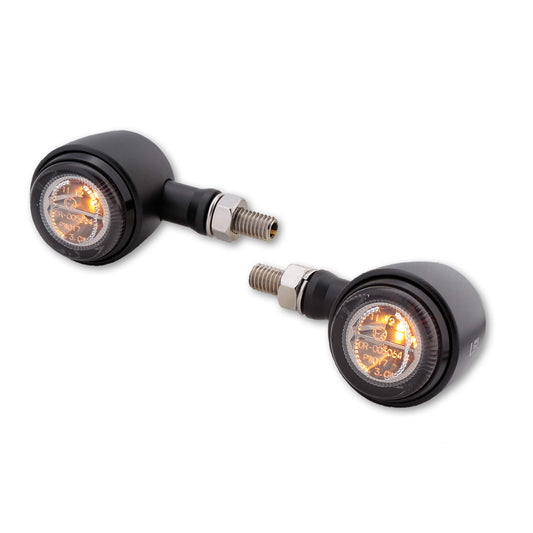 LSL Retro | LED Blinker | mit ECE |  schwarz | getönter Reflektor | Paar | passend für Kawasaki Z400 / Z650 & Z650 RS - Modelle (2021-2024)
