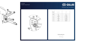 Gilles Fußrastenanlage FXR | verstellbar | TÜV-Teilegutachten | passend für Kawasaki ZX-4R (ZX400P) - Modelle (2023-)