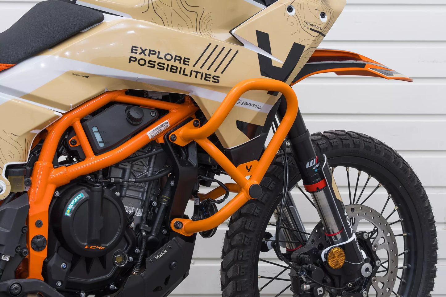 Yakk EXP Untere Sturzbügel | orange | passend für KTM 125 Enduro R - Modelle (2025)