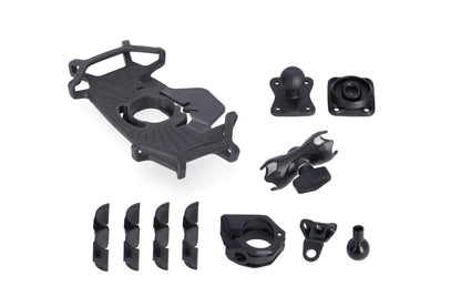 SW-Motech Universal Navi-Kit mit T-Lock Halter Smartphone | Inkl. 2" Klemmarm. Für Lenker/ Spiegelgewinde.