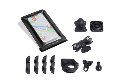 SW-Motech Universal Navi-Kit mit Smartphone Drybag | Inkl. 2" Klemmarm. Für Lenker/ Spiegelgewinde.