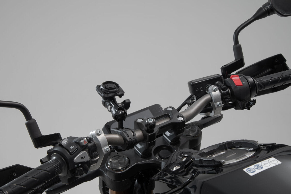 SW-Motech Universal Navi-Kit mit Smartphone Drybag | Inkl. 2" Klemmarm. Für Lenker/ Spiegelgewinde.