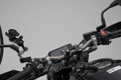 SW-Motech Universal Navi-Kit mit Smartphone Drybag | Inkl. 2" Klemmarm. Für Lenker/ Spiegelgewinde.