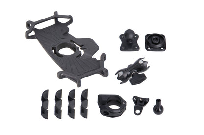 SW-Motech Universal Navi-Kit T-Lock Halter Smartphone groß | Inkl. 2" Klemmarm. Für Lenker/ Spiegelgewinde.