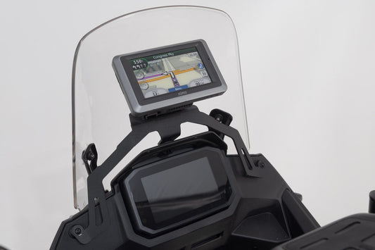 SW-Motech Navi-Halter im Cockpit | Schwarz. Honda XL750 Transalp (22-24).