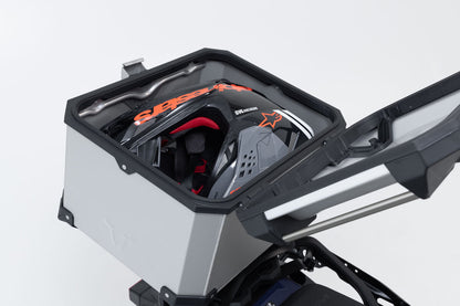 SW-Motech TRAX ADV Topcase | Aluminium. 38 l. Silbern.