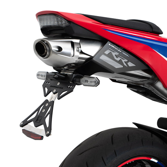 Barracuda Kennzeichenhalter | Ohne Rückstrahler & Kennzeichenleuchte | zur Verwendung mit originalen Blinkern | passend für Honda CBR 600 RR - Modelle (2024)