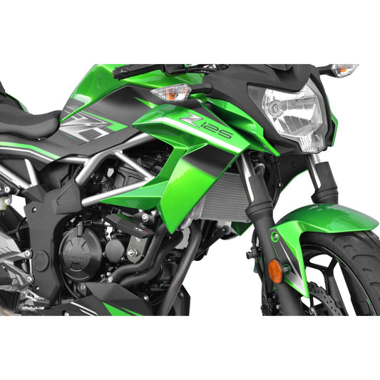 Top Block Racing Sturzpads + Crossbar | PAAR | passend für Kawasaki Z125 - Modelle (2018-2020)