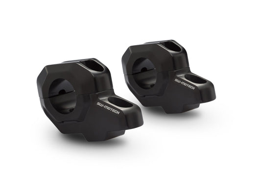 SW-Motech Lenkerverlegung für Ø 28 mm Lenker | H=30 mm. Verlegung um 22 mm. Schwarz.