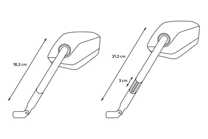 SW-Motech Spiegel Set Sport | Lang. M10x1,25.